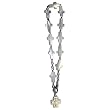 First Communion White Beaded Rosary with a Chalice Centerpiece - Rosary Case