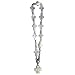 Silver Tone Rosary Bracelet with Cross Pendant and Cross-Shaped Charms - Imported From Italy