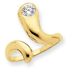 14k CZ Toe Ring by JewelryWeb