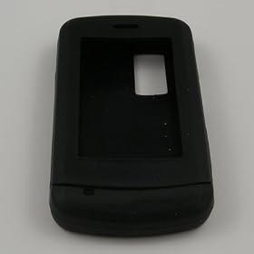 Black Silicone Skin Case for Alltel LG Glimmer AX830