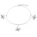 Bling Jewelry Ankle Bracelet Sterling Silver Trio Starfish CZ NY Fifth Ave Inspired