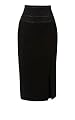 Black Wool Pencil Skirt