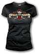 Lucky 13 PIRATE BANNER Womens Girlfriend Tee- Black Lucky 13 PIRATE BANNER Womens Girlfriend Tee- Black