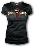 Lucky 13 PIRATE BANNER Womens Girlfriend Tee- Black