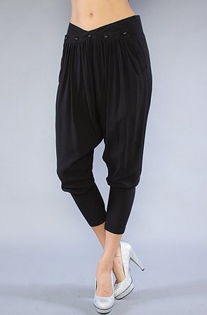 Mink Pink The Byron Harem Pant in Black,Pants for Women, Medium,Black