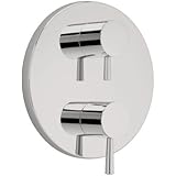 American Standard T064740.295 Serin Two Handle Thermostat Trim Kit with Separate Volume Control, Metal Knob Handles, Satin Nickel