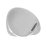 Sterling Silver Large Indented Oval Ring
