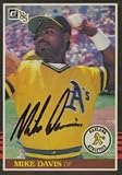 Mike Davis, Oakland Athletics Autographed Card