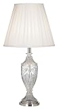 Draped Rose Crystal Glass Table Lamp