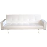 Wholesale Interiors White Vinyl Convertible Sofa Bed (White) LK02-PU21-WHITE