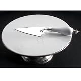 Godinger PORC/PEWTER CAKE STAND W/SERVE Godinger PORC/PEWTER CAKE STAND W/SERVE