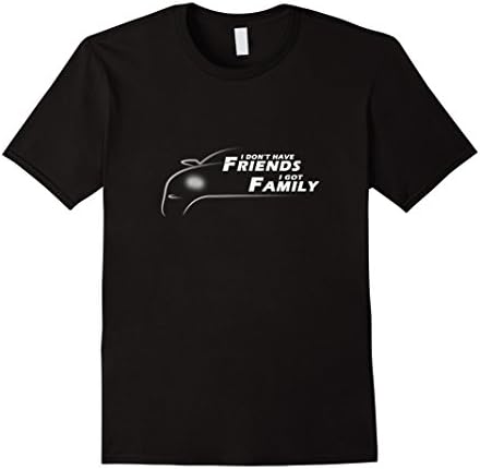 Men's Friends And Family Cool Graphic Fast Car Furious T-Shirt Small Black
