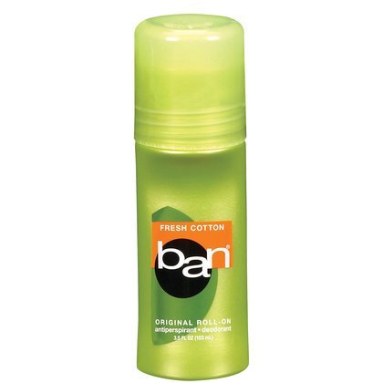 Ban Roll-On Deodorant -Fresh Cotton-3.5 oz (Pack of 5)