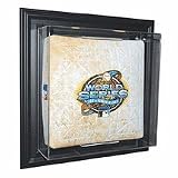 Case-Up Wall Mountable Full Size Baseball Base Display Case (Mahogany)