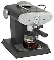 Espresso cappuccino machine with temperature gauge