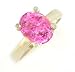 14K Yellow Gold Pink Topaz and Diamond Ring