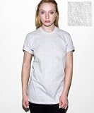American ApparelFinest Quality Tailored Fit Short Sleeve T-Shirt - Ash Grey XL