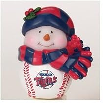 Minnesota Twins MLB Light-Up Musical Snowman Ornament (3")