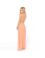 Sexy V-neck Backless Lace Spaghetti Strap Chiffon/Polyester Floor Length Evening Dress/Prom Dress/Party Dress/Wedding Dress/Maxi Dress 