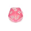 Chessex Borealis Pink with silver d20 Dice