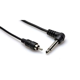 Brand New Hosa Rpg-115 15 Foot Right Angle 1/4" Ts to RCA Unbalanced Interconnect Audio Cable
