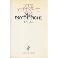 Mes Inscriptions Tome 4 1974 1980 Louis Scutenaire Babelio