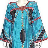 Womens Shalincraft Kaftan Dress Long Sleeve Evening Gown Blue Size S (kftn335a)