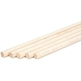 Darice 9162-05 Unfinished Natural Wood Craft Dowel Rod, 3/8-Inch