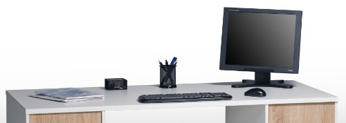 Maja 15695535 Schreibtischplatte 1.200 x 670 mm wei&szlig; uni