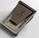 BLACK CHROME Slim Money Clip - Loose the Bulky Fat Wallet to Slim Clip!