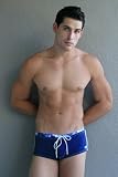 Review   / Rufskin Pacifico Squarecut Swimsuit for Men - Blue