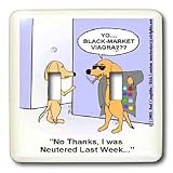 Londons Times Funny Medicine Cartoons - Canine Black Market Viagra - Light Switch Covers - double toggle switch