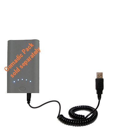 Classic Straight USB Cable for the Gomadic Pocket Charger with Power Hot Sync and Charge capabilities - uses Gomadic TipExchange Technology