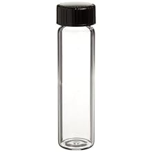 Kimble Kimax Glass Cylindrical Sample Vial, with Rubber Lined Closure Unattached