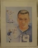 Johnny Unitas Hand Signed Limited Edition Rick Antolic Lithograph Baltimore Colts