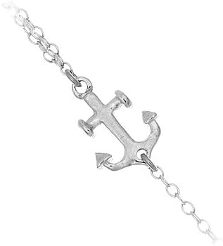 925 Sterling Silver Anchor Toe Ring Anklet