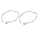 Ankle Bracelets Silver Jewelry Pair 10.25 Inches