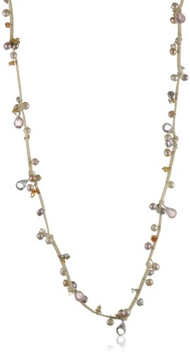 Valero Pearls pearls4girls Damen-Halskette Leder S&uuml;&szlig;wasser-Zuchtperlen bunt 110 cm 200390 Preisvergleich