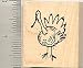 Comic Turkey Rubber Stamp - Wood Mounted
