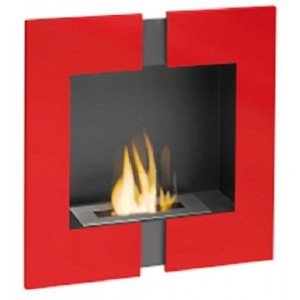 Cheminée Discount Cheminée bio éthanol STOCKHOLM rouge conforme à la norme DIN