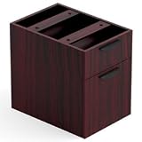 2 Drawer Hanging Pedestal In Mahogany - Executive Modular Furniture