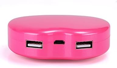DBK 6400mAh MINI Cute 2USB Outport Portable Charger for iPhone, Android and other Smartphones (Apple Adapters Not Included) (Red)