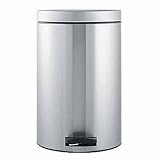 Brabantia Pedal Bin, 20 litre with Food Trap, plastic bucket Matt Steel