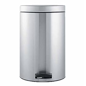 Brabantia Pedal Bin, 20 litre with Food Trap, plastic bucket Matt Steel