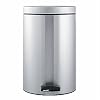 Brabantia Pedal Bin with Plastic Bucket with Food Trap, 20 Litre, Matt Steel