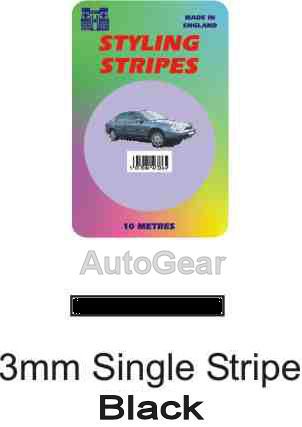 3mm Single Black 10 Metres Car Van Bike Caravan
