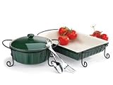 Mayfair & Jackson 5 Piece Spruce Stoneware Buffet Set with Stand 5154SPC