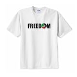FREEDOM FOR LIBYA Revolution Politics XX-Large White T-shirt
