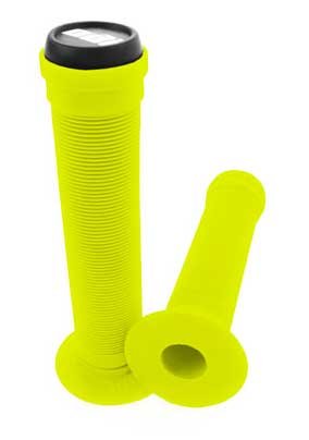 Odi Longneck Grips for SCOOTERS and Bikes YELLOW Plus Free Oval Griptape