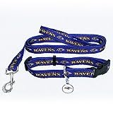 Baltimore Ravens Dog Collar & Leash Set